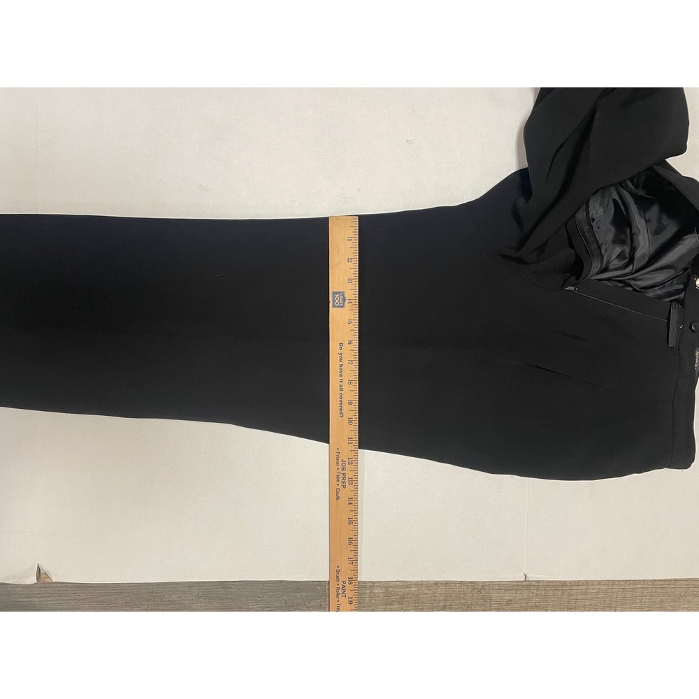 Kasper & Company ASL Black Pleated Dress Pants High Waist Straight Leg Size 8 - Picture 11 of 16